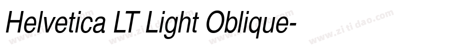 Helvetica LT Light Oblique字体转换